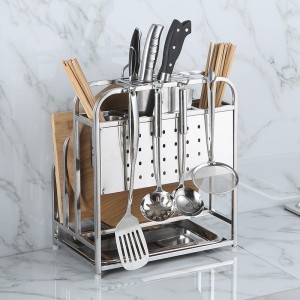 Stainless steel kitchen knife holder, kitchen cutting board holder, kitchen storage rack