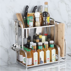 Stainless steel spice rack，Stainless steel tool holder，Stainless steel cutting board storage rack